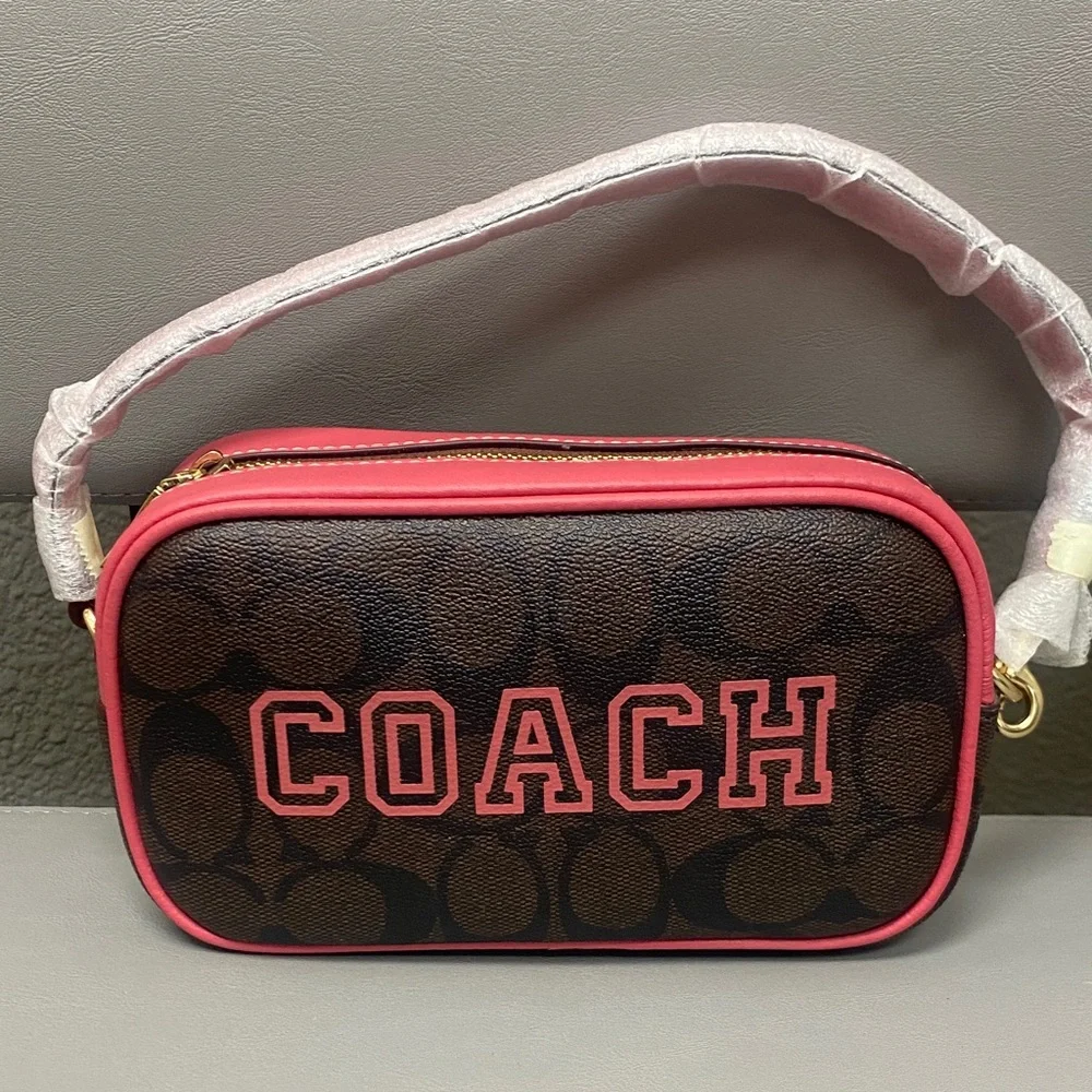 Coach Brown and Pink Wristlet/Bag